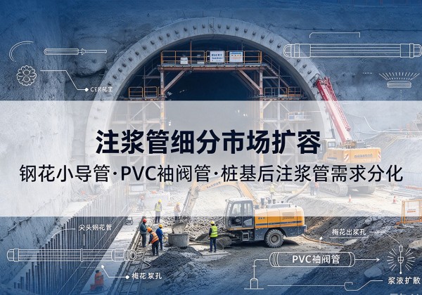东区注浆管细分市场扩容，隧道钢花小导管、PVC 袖阀管、桩基后注浆管需求分化